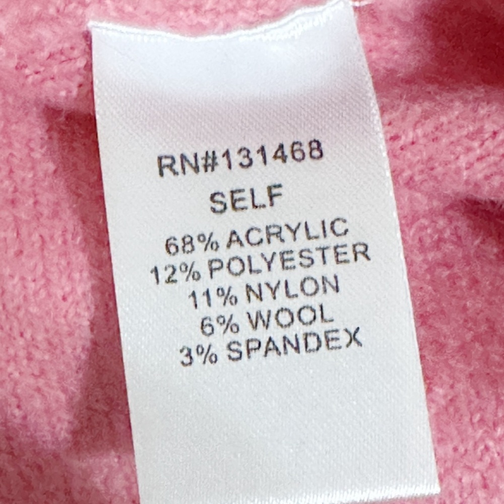 Fate Pink Short Puff Sleeve Button Front
Cardigan Sweater Knit Top Medium - Picture 5 of 5